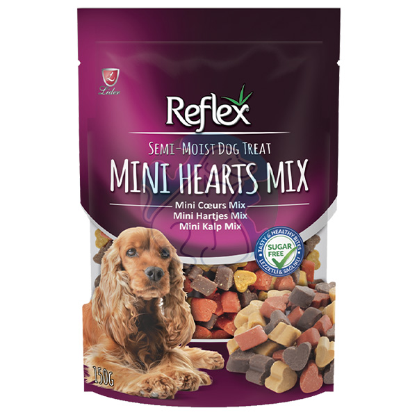 تشویقی نرم سگ Mini hearts mix REFLEX 150gr